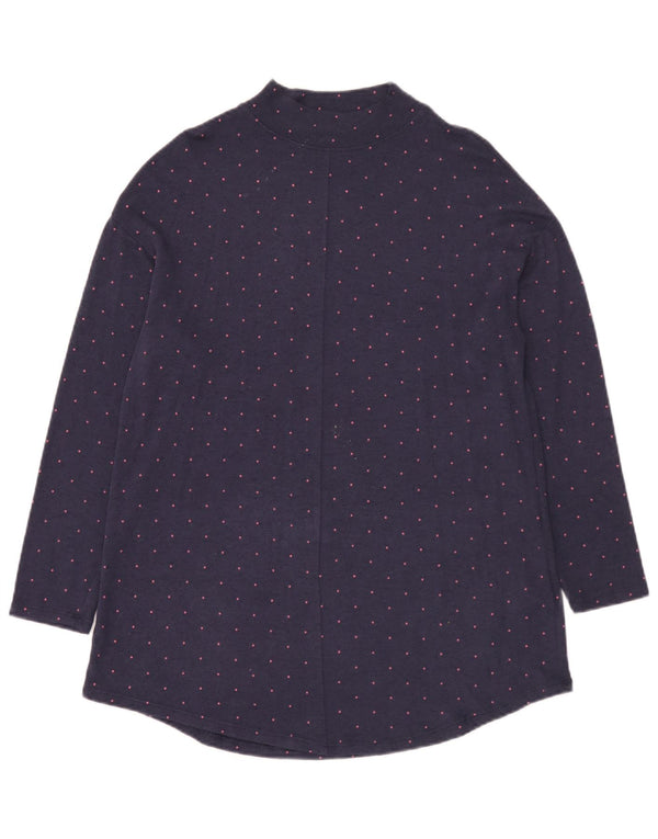 Marks & Spencer Top para mujer de manga larga UK 44 Grande Azul marino manchado