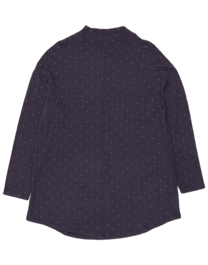 Marks & Spencer Top para mujer de manga larga UK 44 Grande Azul marino manchado