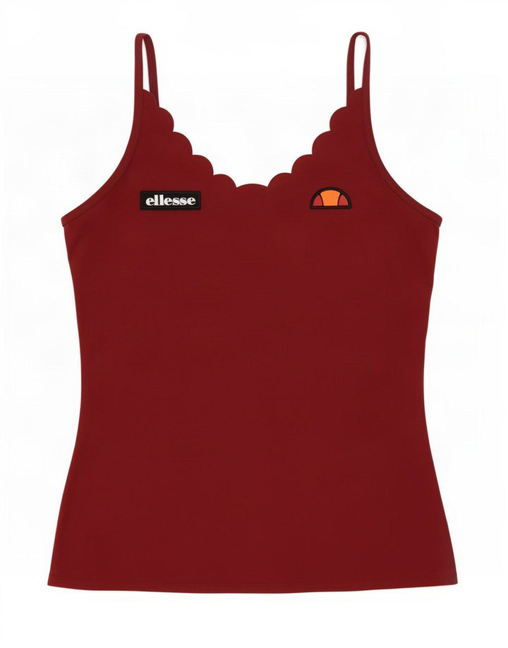 Ellesse Top Cami para mujer UK 42 Poliamida granate mediano
