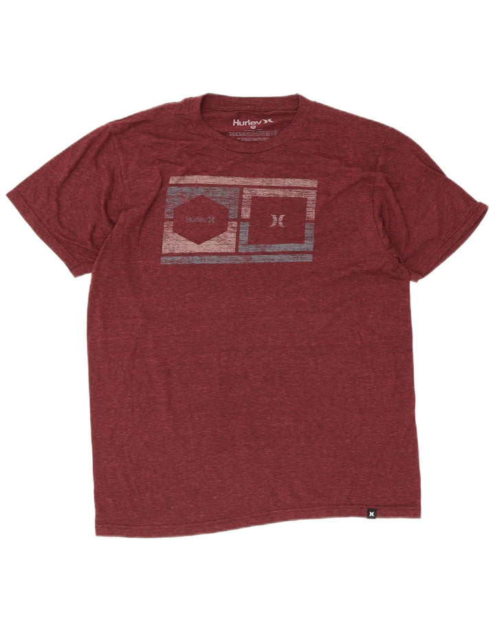 Hurley Camiseta Gráfica Para Hombre Top Poliéster Granate Medio