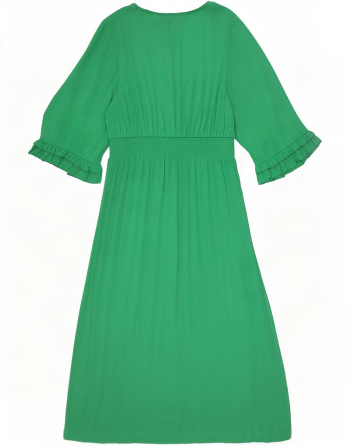 Scotch & Soda Vestido largo de manga 3/4 para mujer UK 44 Poliéster verde medio