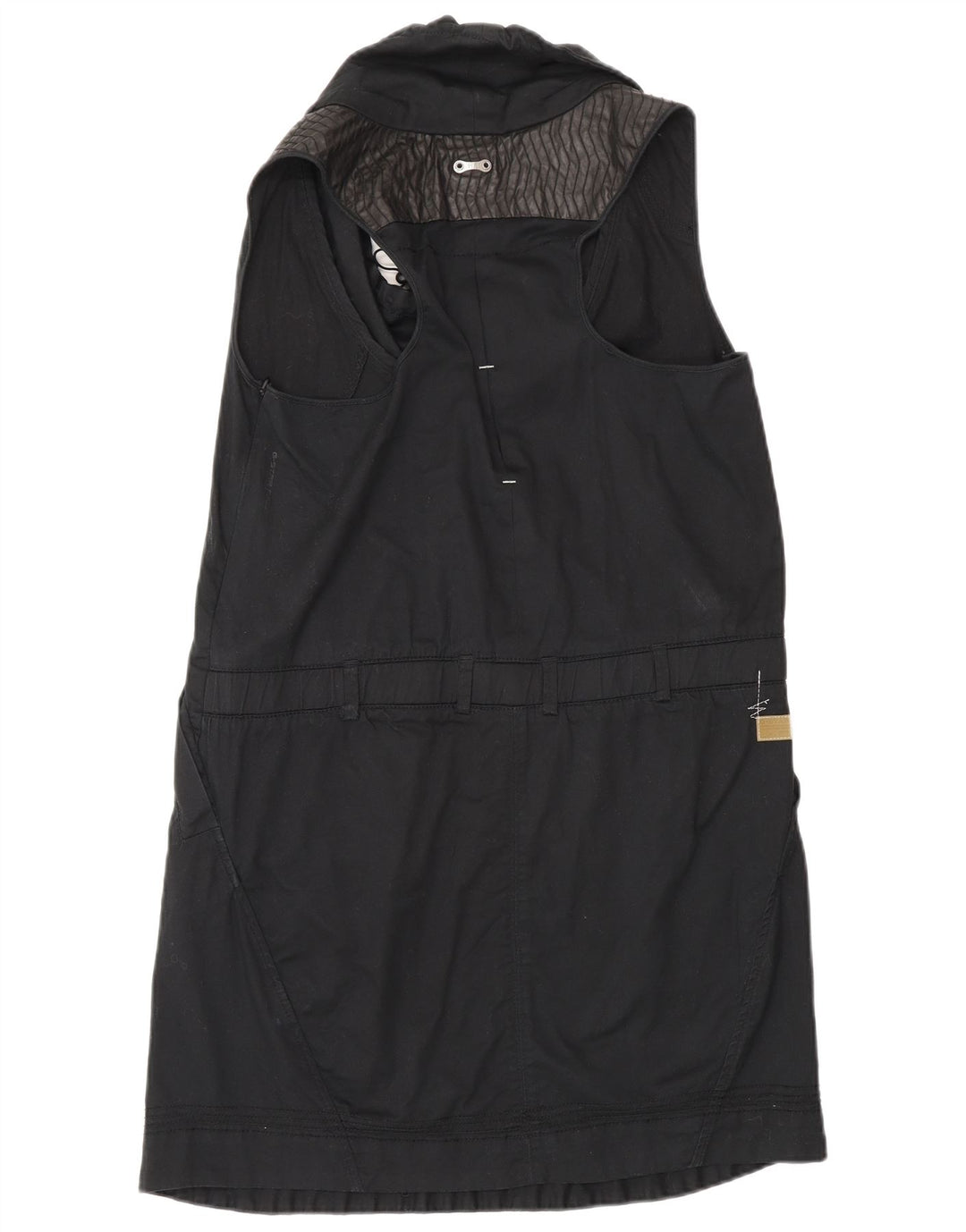 G-Star Vestido Básico Sin Mangas para Mujer UK 42 Mediano Algodón Negro