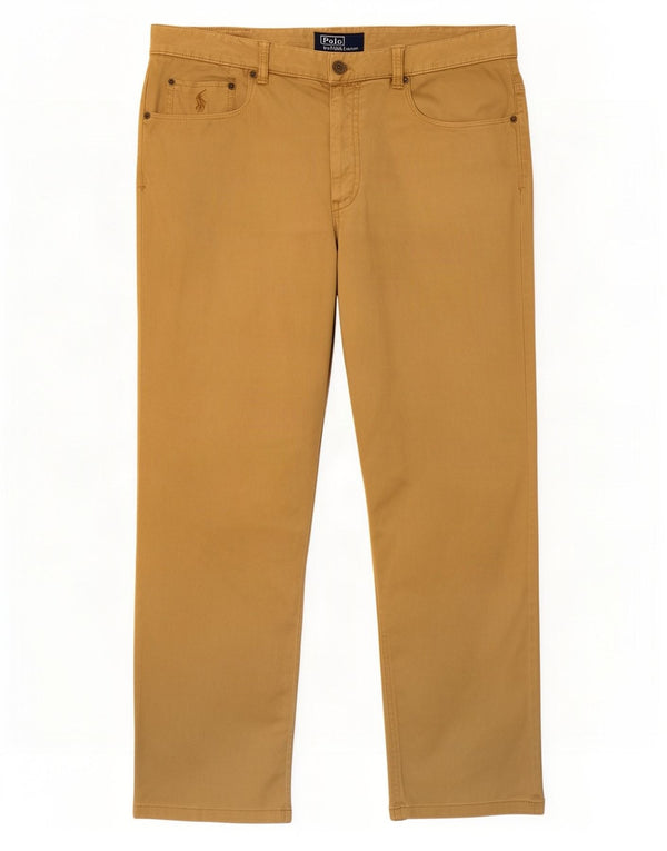 Polo Ralph Lauren Pantalones casuales delgados para hombre W36 L27 Algodón beige