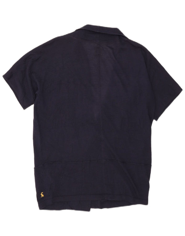 Joules Suéter tipo cárdigan de manga corta extragrande para mujer UK 40 Small Azul marino