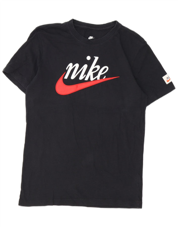 Nike - Camiseta gráfica para hombre, talla pequeña, algodón negro