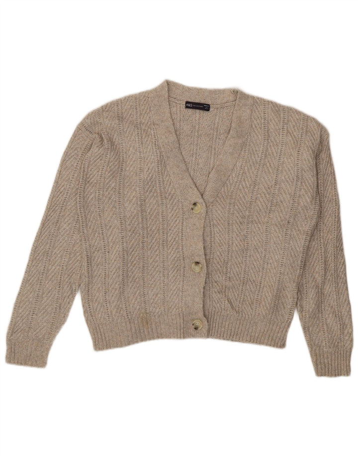 Marks & Spencer Suéter tipo cárdigan corto para mujer Reino Unido 44 Poliéster beige medio