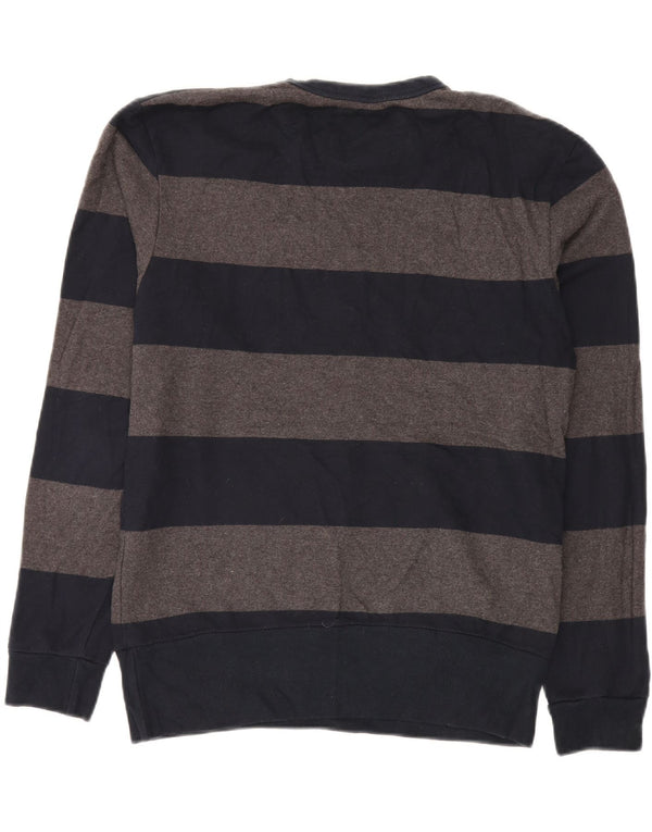 Zara Hombre Jersey Cuello Redondo Jersey XL Azul Marino Rayas Algodón