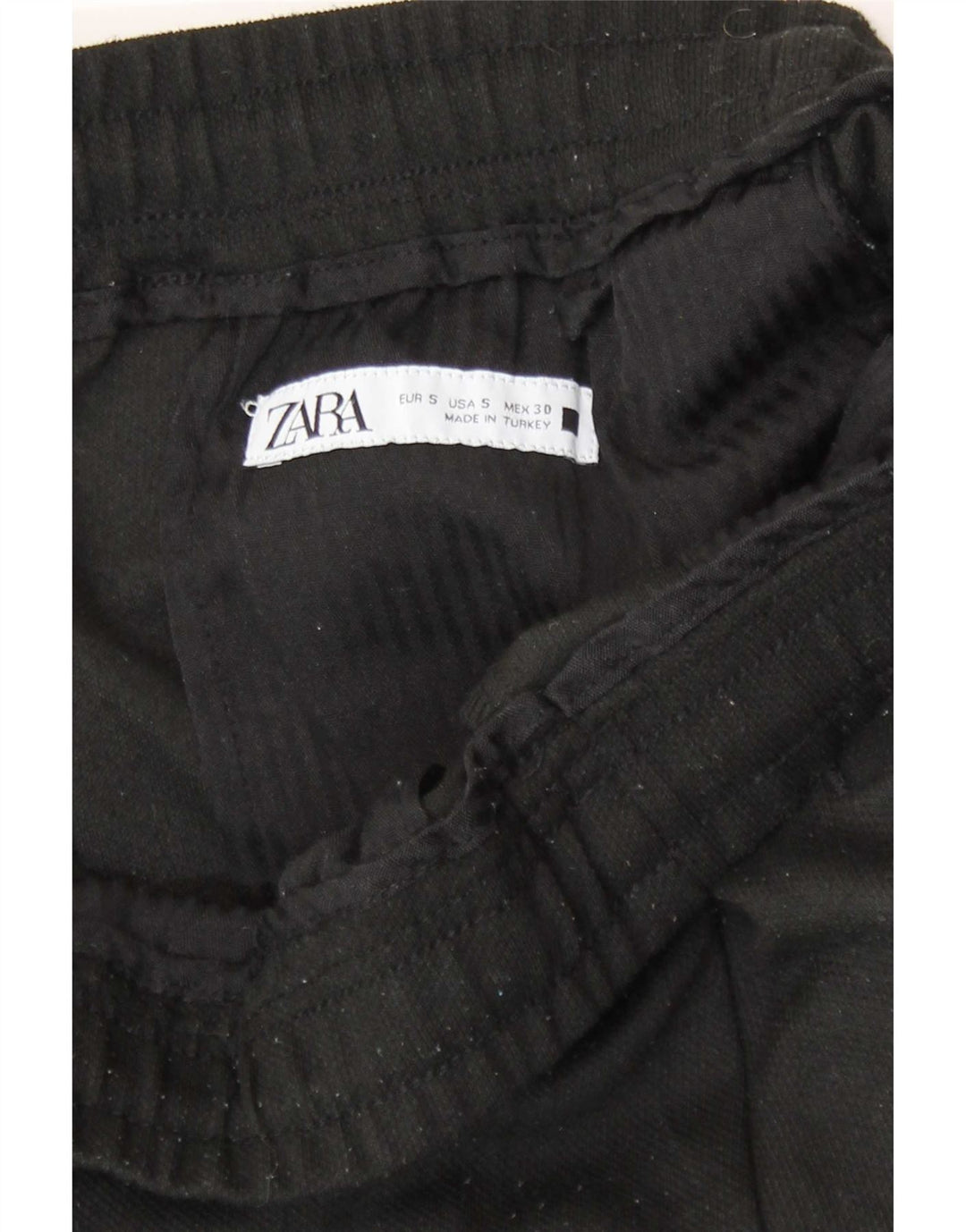 Zara Hombre Pantalones Casuales Pequeño W30 L27 Negro