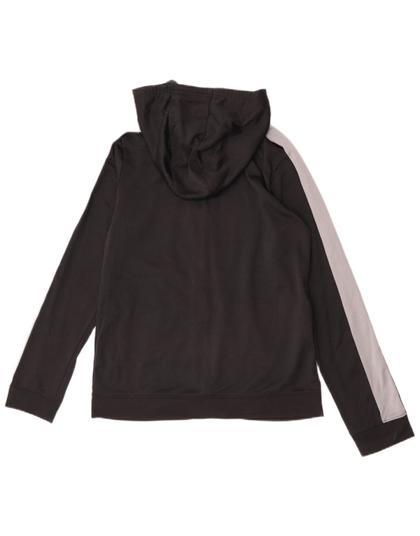 Under Armour Sudadera con capucha y cremallera para niños 13-14 años XL Negro Colorblock