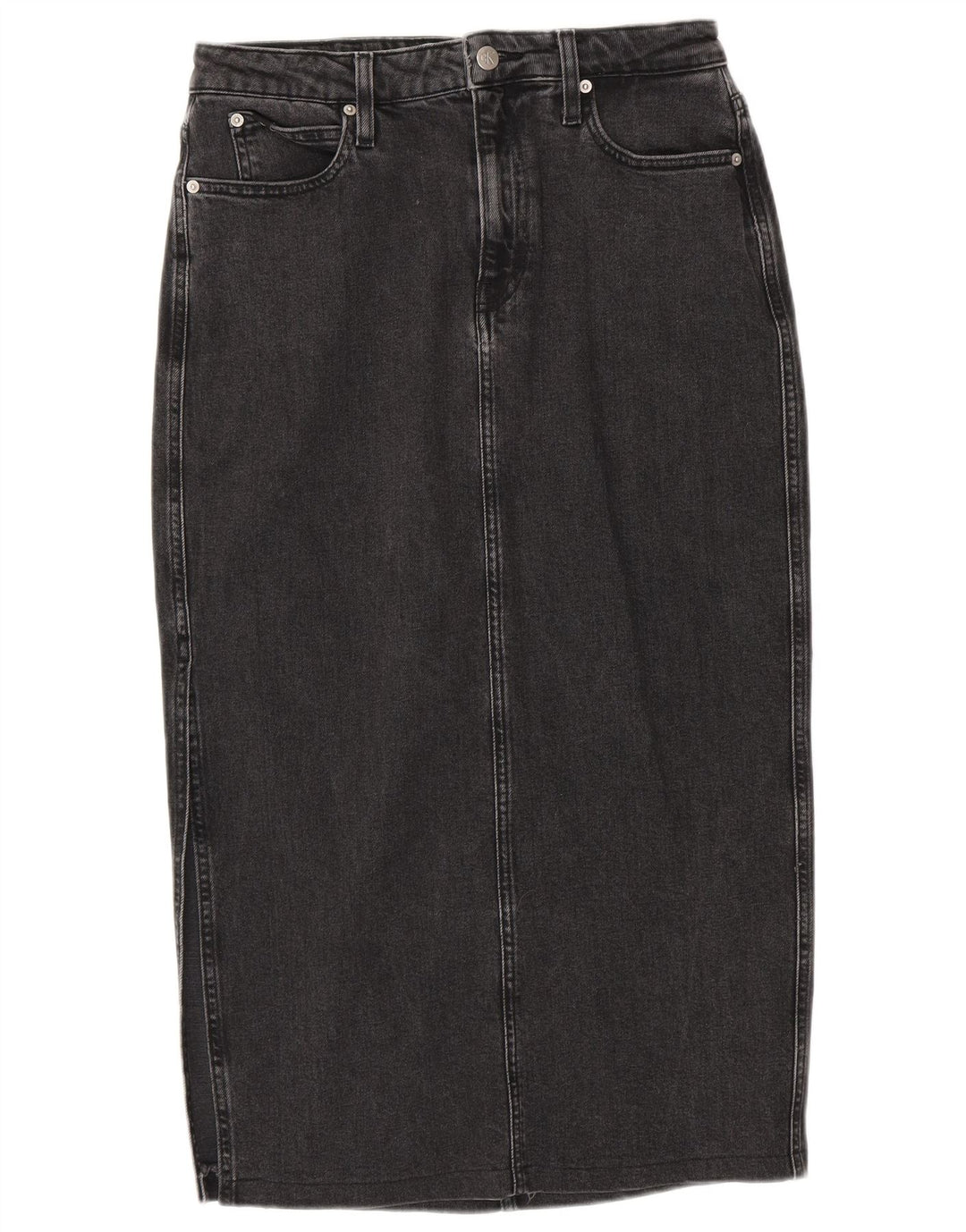 Falda Vaquera Calvin Klein Mujer W30 Algodón Gris Medio