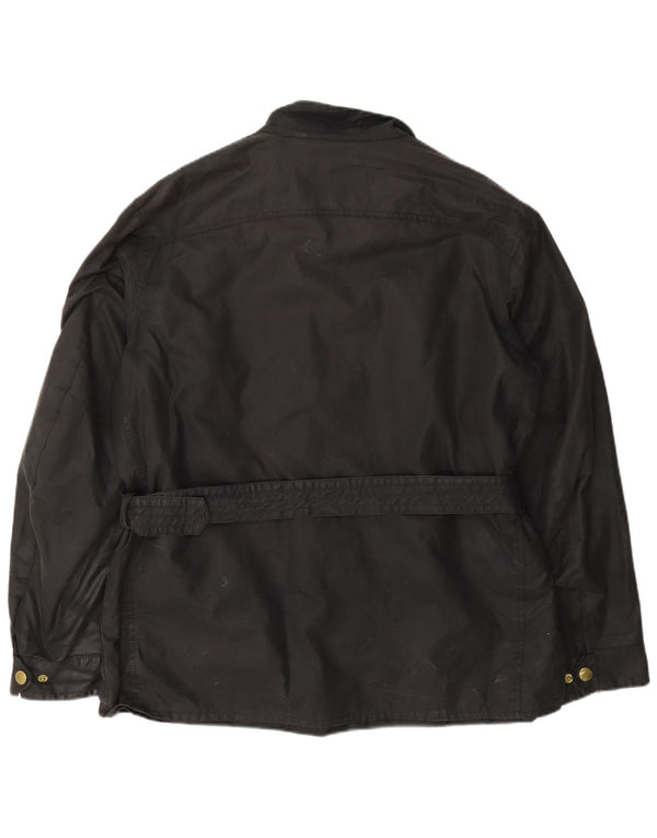 Barbour Chaqueta de algodón encerado para hombre Reino Unido 42 XL Negro