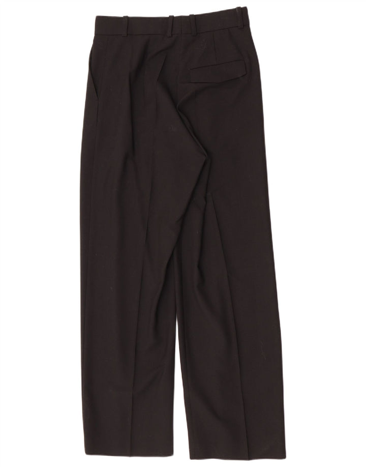 Vintage mujer traje recto pantalones EU 38 Medio W28 L30 Poliéster negro