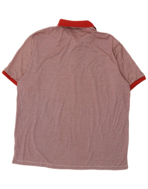Polo Carrera Hombre 3XL Algodón Rayas Rojas