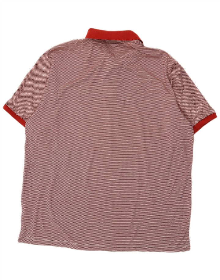 Polo Carrera Hombre 3XL Algodón Rayas Rojas