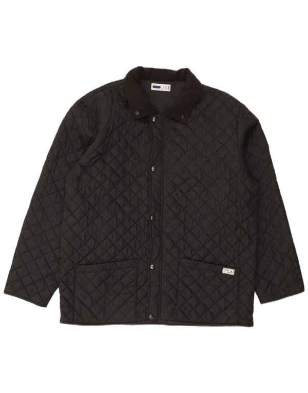 Fila Chaqueta acolchada para hombre IT 56 3XL Poliamida negra
