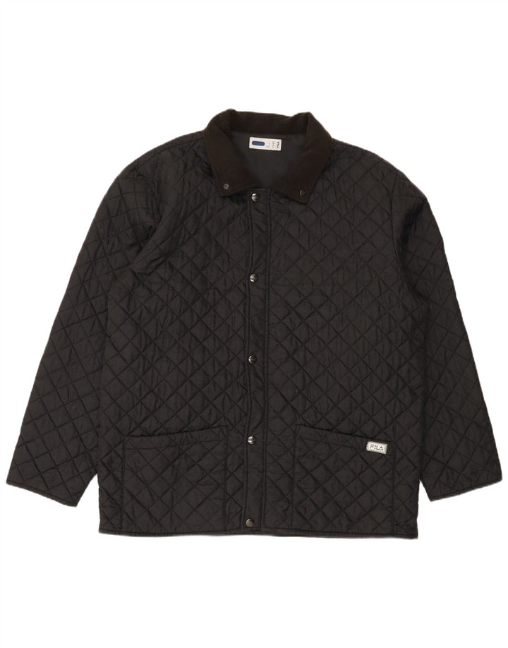 Fila Chaqueta acolchada para hombre IT 56 3XL Poliamida negra