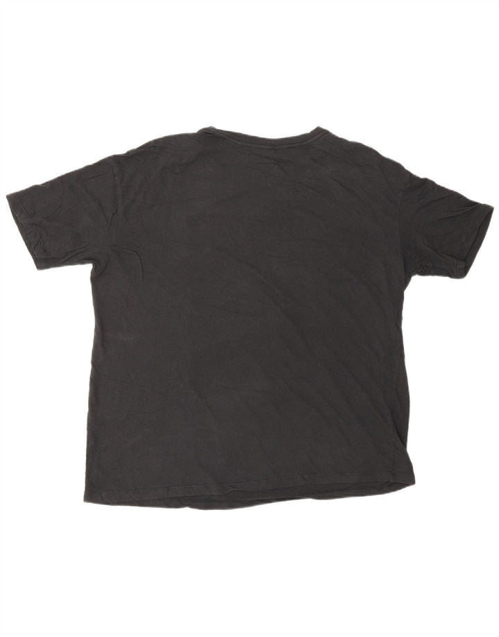 HURLEY Camiseta gráfica para hombre Top grande de algodón negro