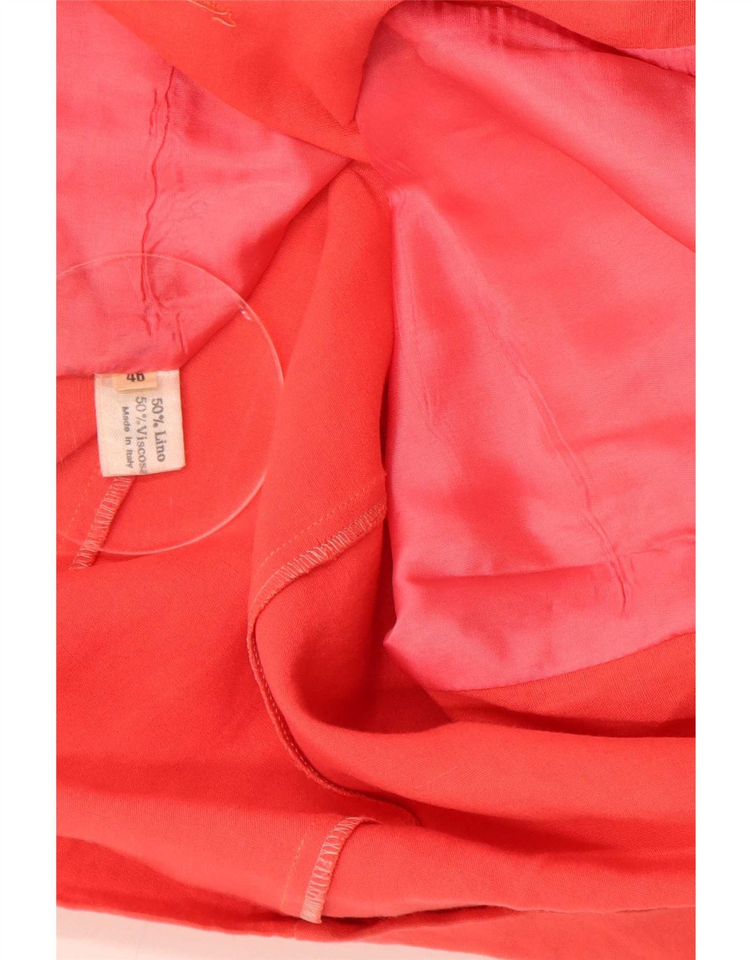 Chaqueta tipo blazer vintage de manga corta con doble botonadura para mujer IT 46 Large Red