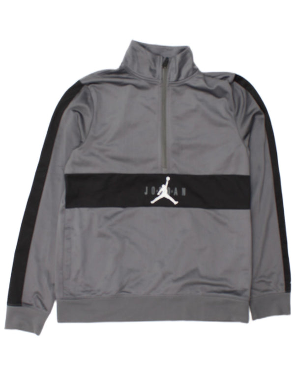 Jordan Boys Air Graphic Sudadera Jumper 13-14 años XL Gris Colorblock