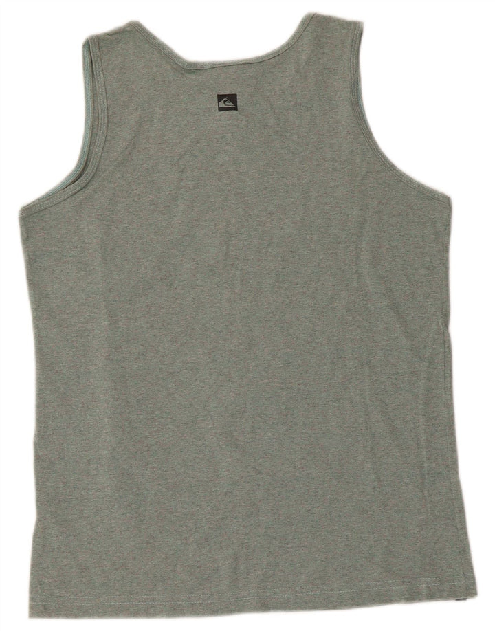 Quiksilver Hombre Graphic Vest Top Small Algodón Verde