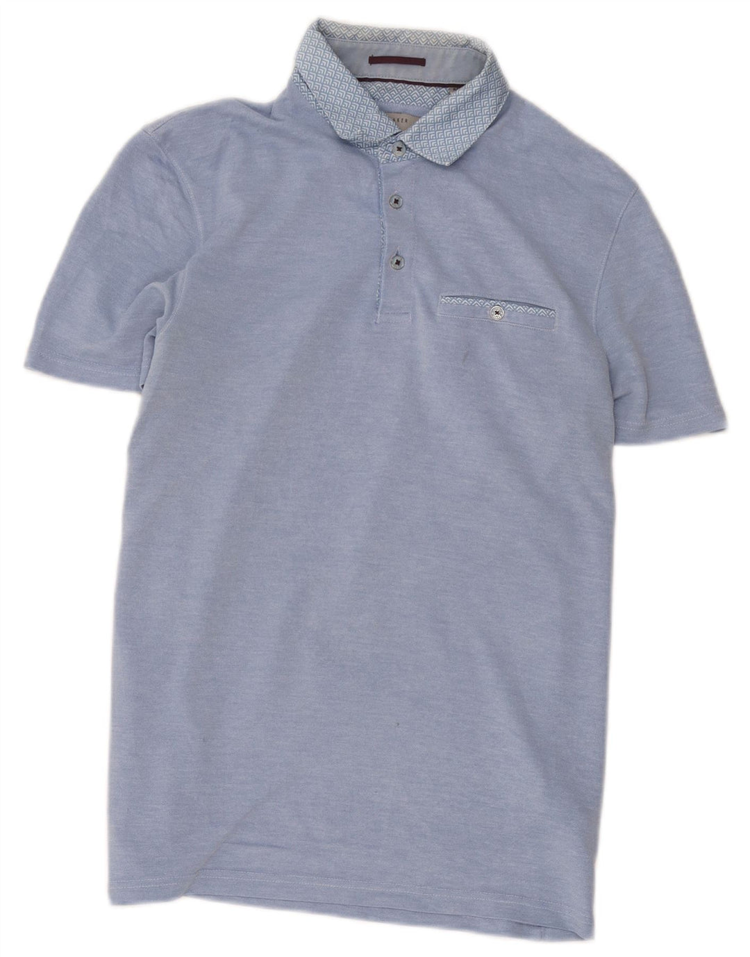Ted Baker Polo para hombre talla 3 mediano azul modal