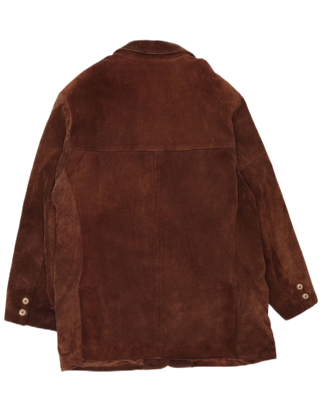 Vintage mujer chaqueta cortavientos de gran tamaño Reino Unido 14 cuero marrón medio