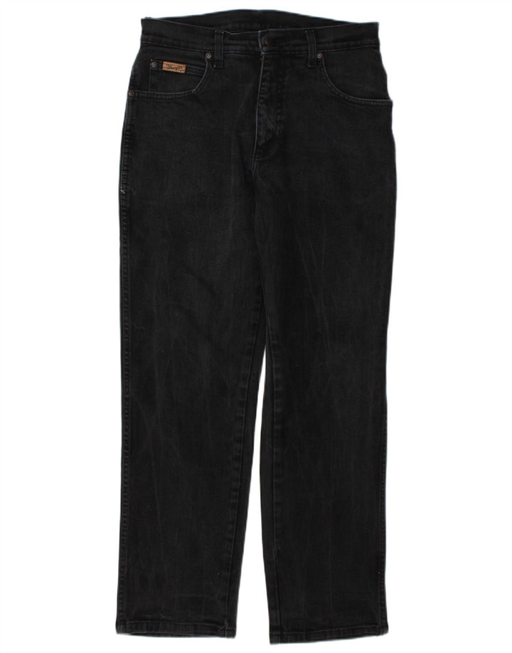 Wrangler Vaqueros Rectos Elásticos Texas Para Mujer W32 L30 Algodón Gris