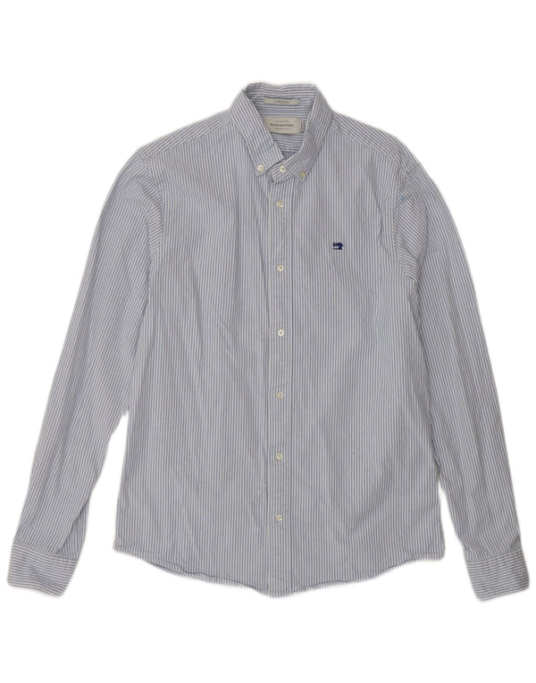 SCOTCH & SODA Camisa Hombre Algodón Rayas Azul Medio