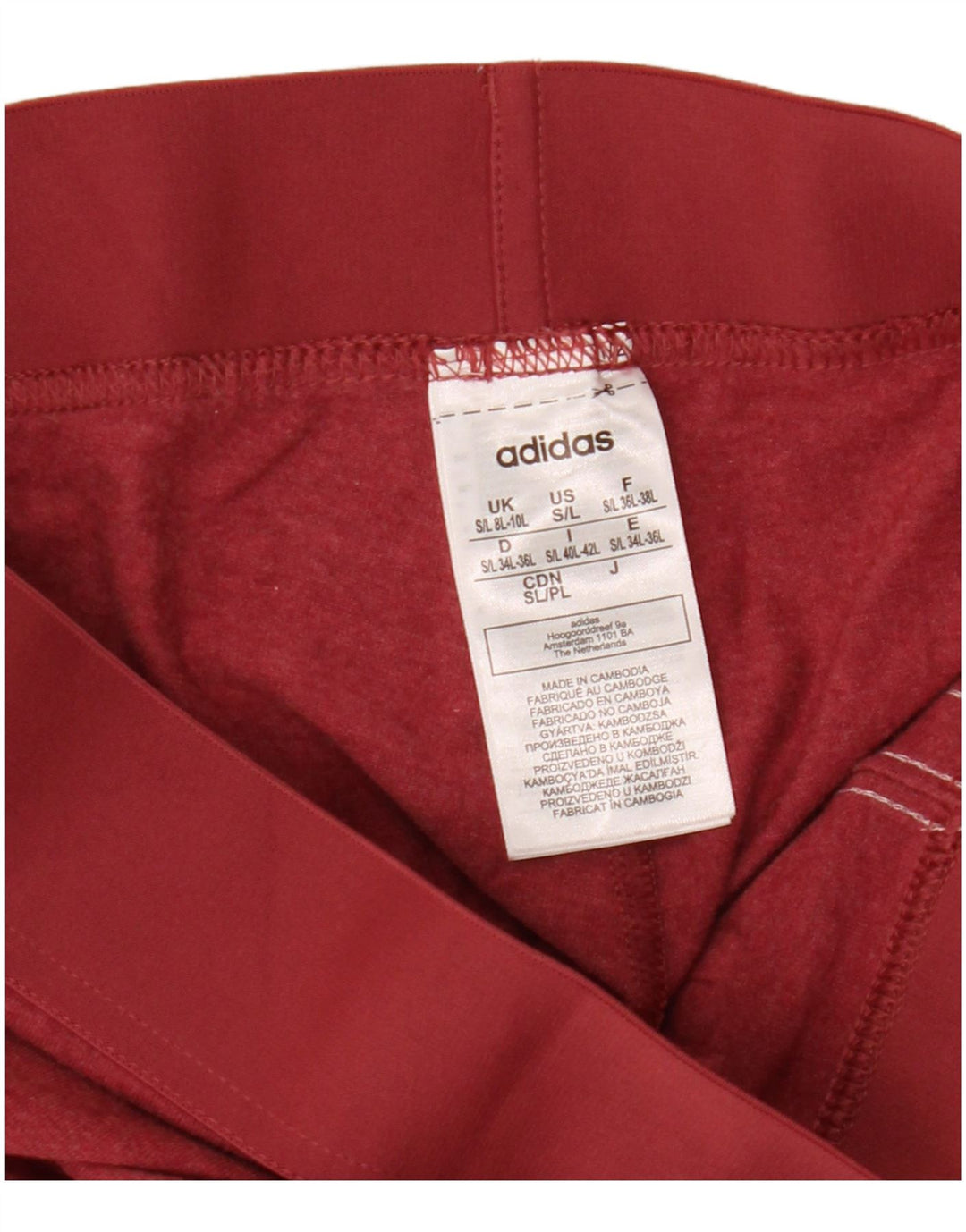 ADIDAS Leggings para mujer Reino Unido 8/10 Pequeño Algodón Borgoña