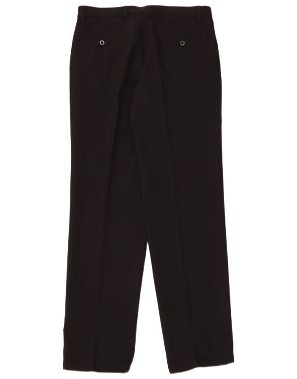 Chervo Pantalón chino con pinzas para hombre IT 48 Medium W32 L33 Poliéster negro