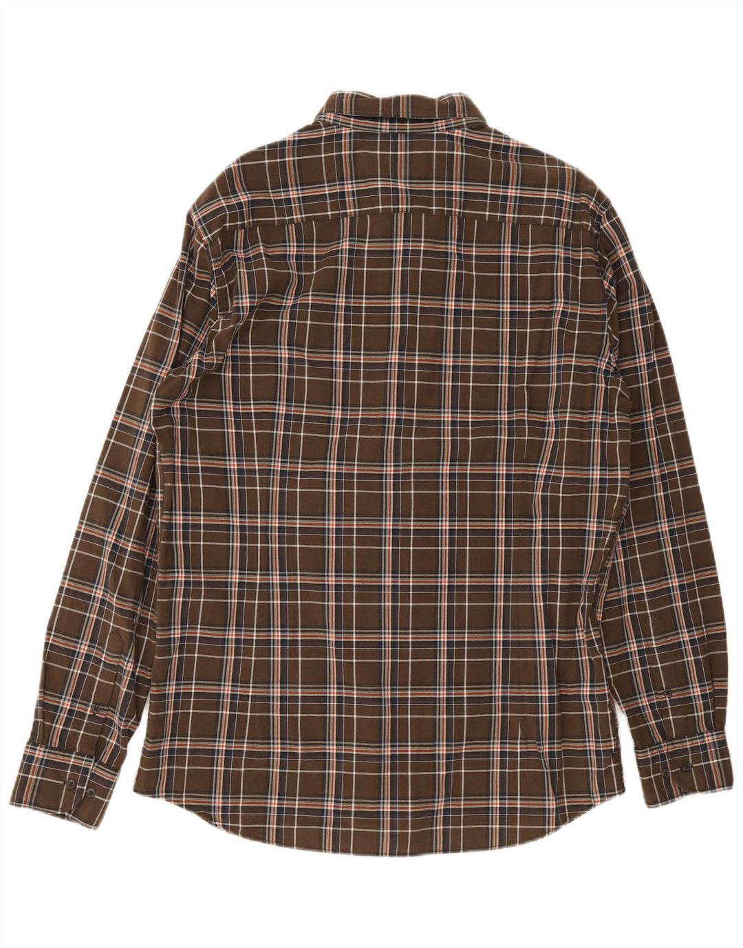 Camisa Massimo Dutti Hombre XL Algodón Cuadros Marrón
