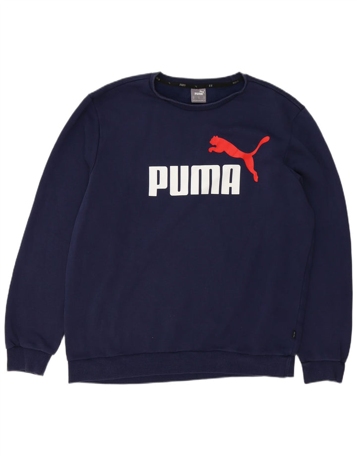 Puma Hombre Sudadera Gráfica Jumper XL Azul Marino