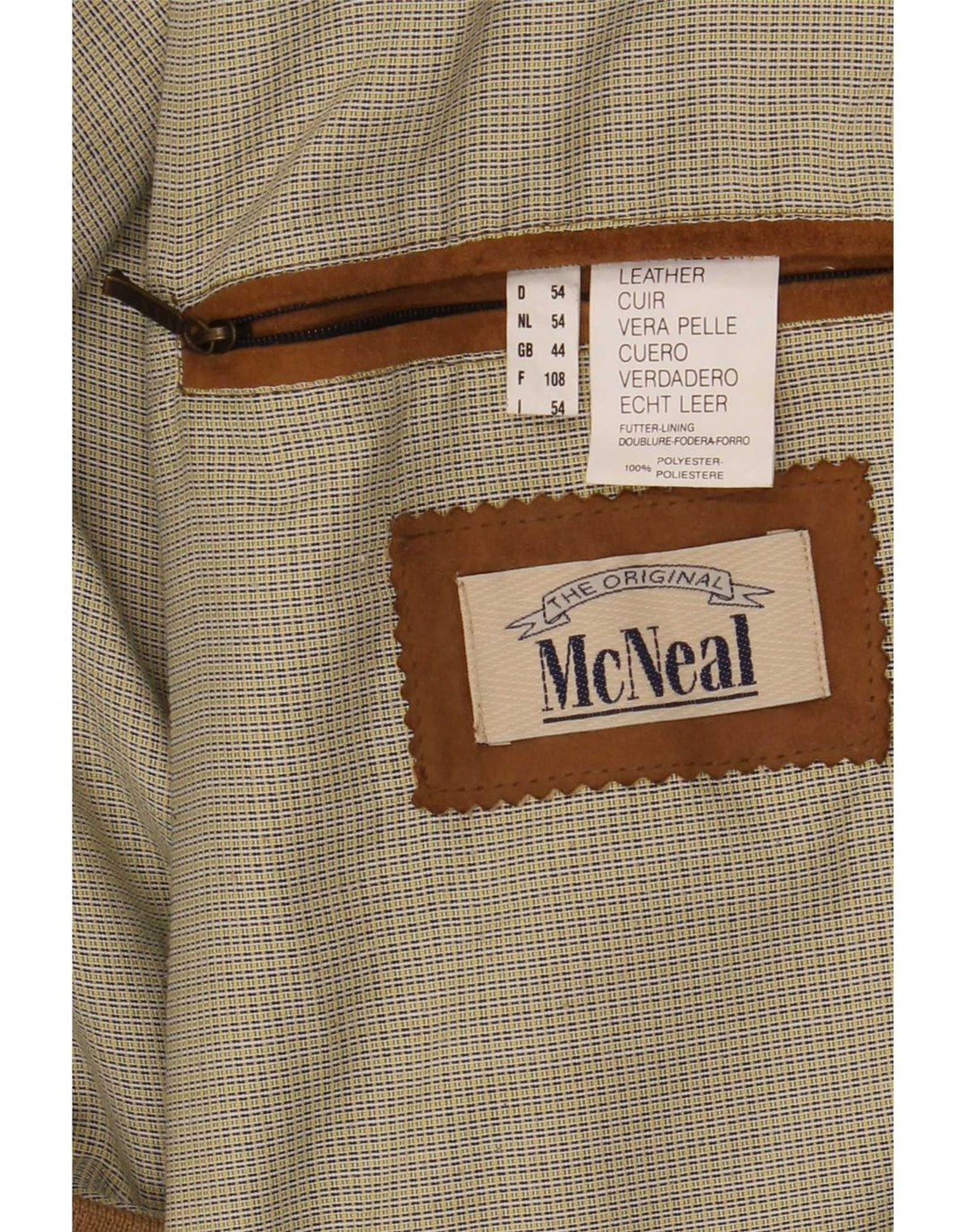 McNeal Chaqueta bomber de ante para hombre UK 44 2XL Cuero beige