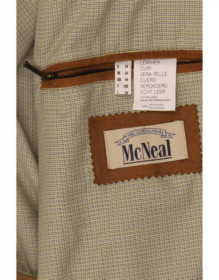 McNeal Chaqueta bomber de ante para hombre UK 44 2XL Cuero beige