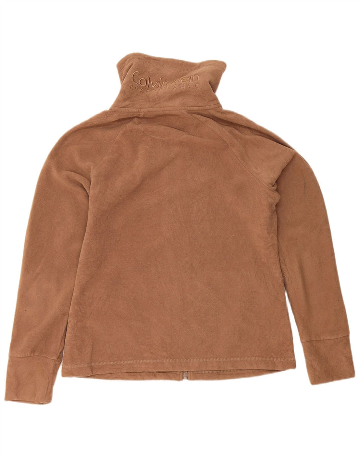 Calvin Klein Chaqueta polar gráfica para mujer Reino Unido 14 Poliéster marrón medio