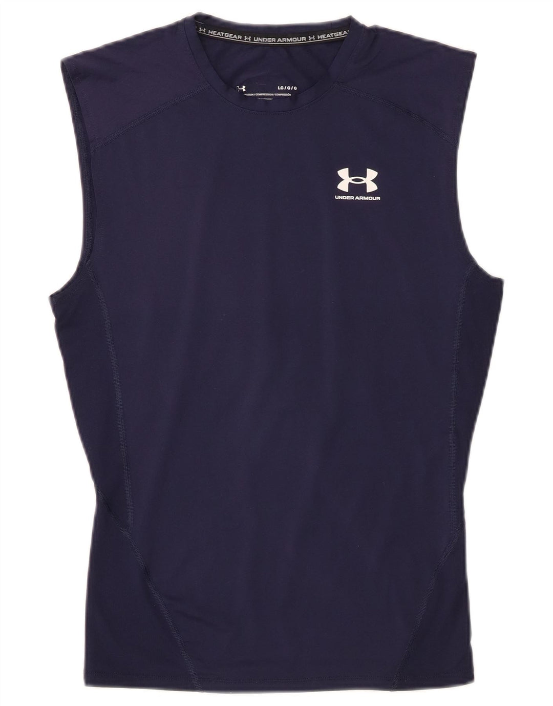 UNDER ARMOUR Camiseta sin mangas Heat Gear para mujer Reino Unido 14 Grande Azul marino