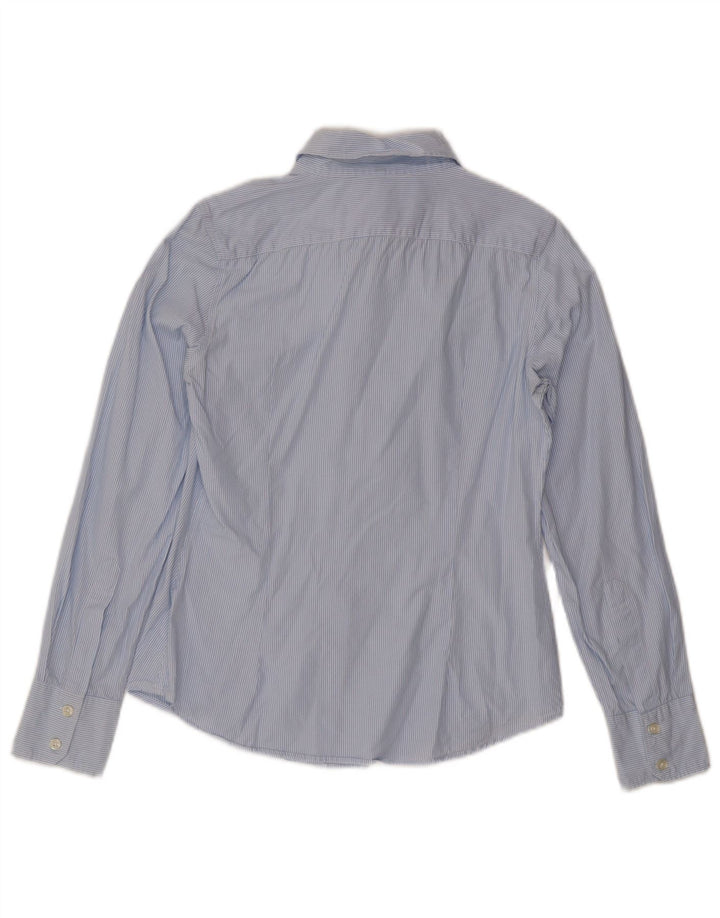 Camisa Benetton Mujer ES 42 Mediano Azul Rayas