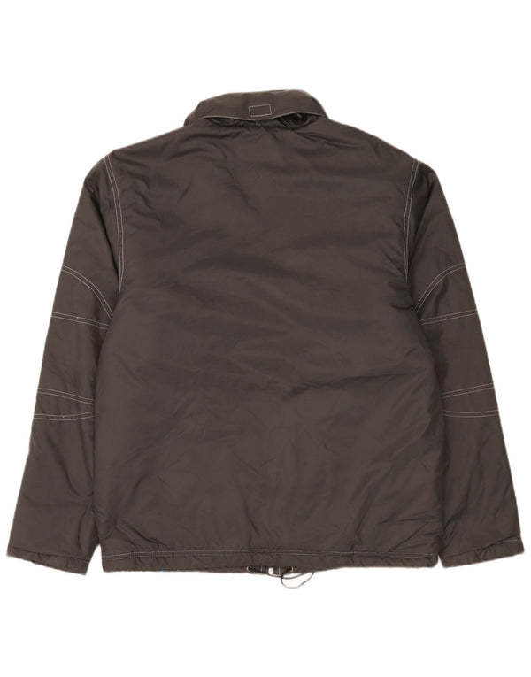 Umbro Chaqueta acolchada con capucha para hombre UK 36 Small Grey Nylon
