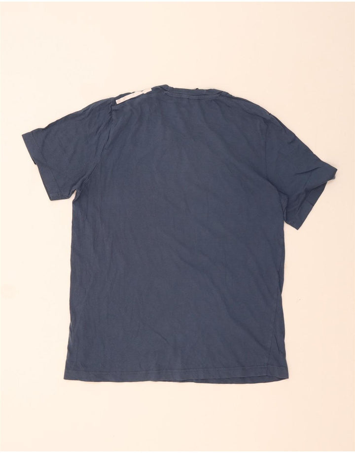 Camiseta Adidas Hombre Top Azul Medio Algodón