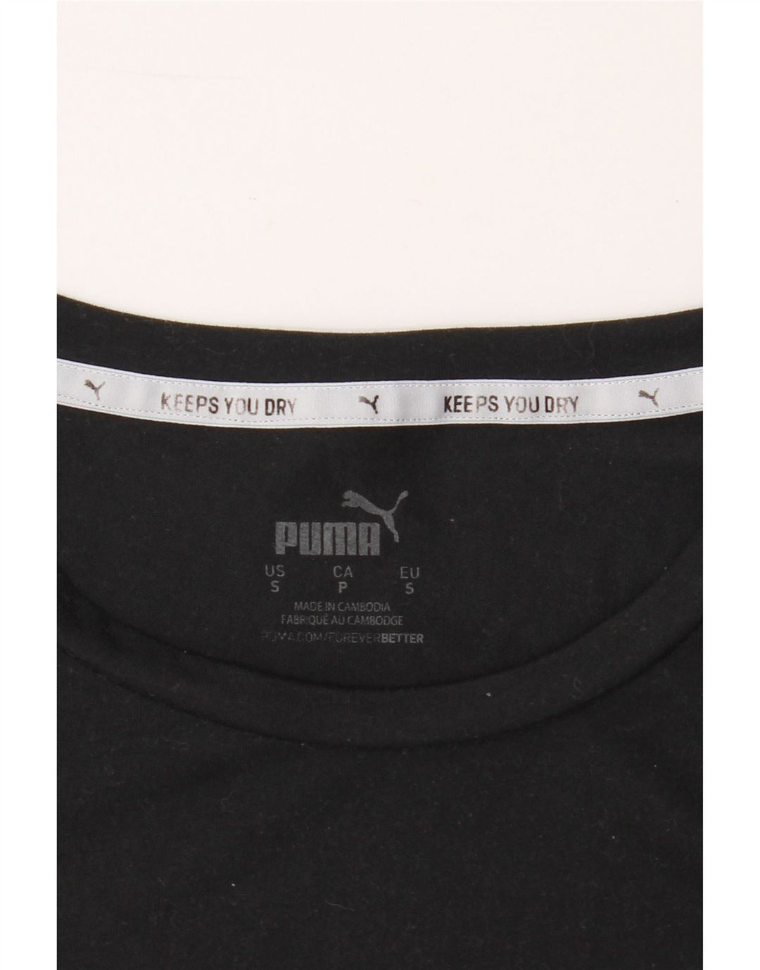 PUMA Womens Graphic T-Shirt Top UK 10 Small Black Vintage Puma and Second-Hand Puma from Messina Hembry 