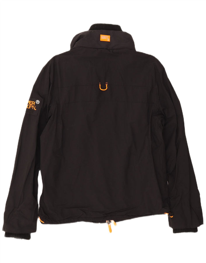 SUPERDRY Chaqueta cortavientos para mujer UK 46 Large Black Nylon
