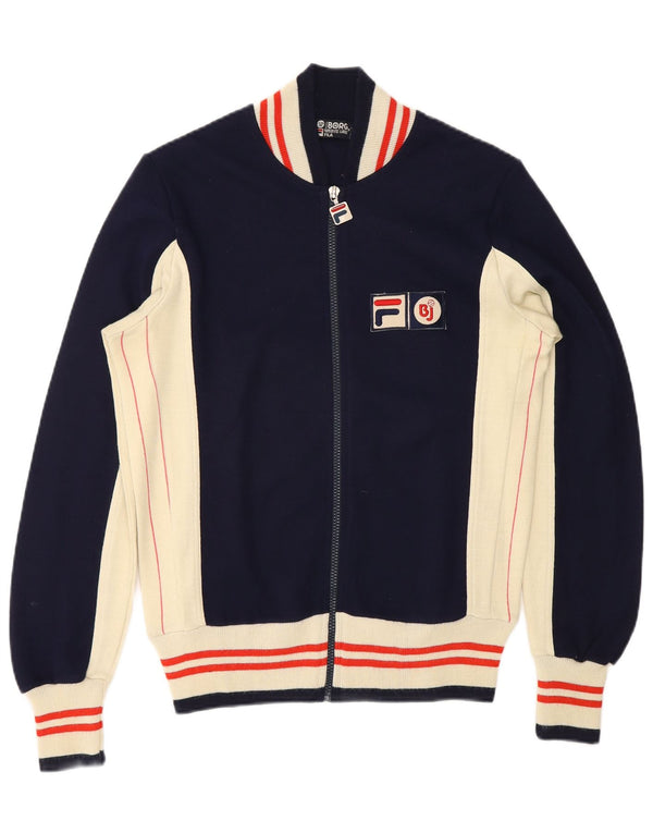 Fila Mens BJ Bjorn Borg Tennis Chándal Top Chaqueta UK 36 Small Azul Marino