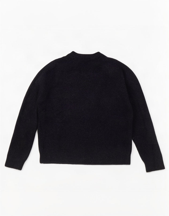 Zara - Jersey de cuello redondo para mujer, talla 40, talla mediana, color azul marino, poliamida