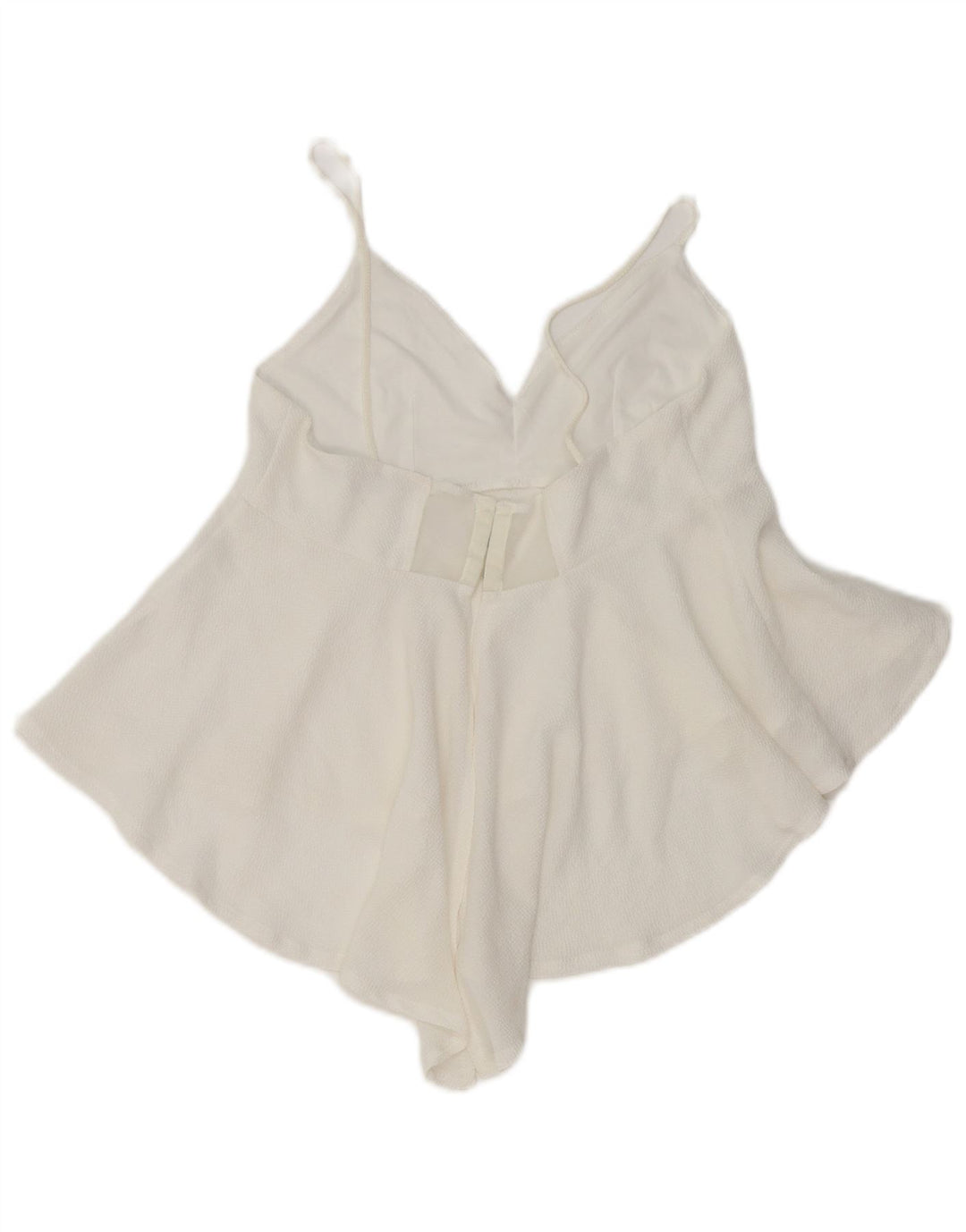 Zara Mujer Top Cami Asimétrico UK 8 Small Blanco