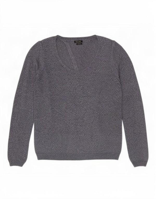 Massimo Dutti Jersey con Cuello Barco para Mujer UK 46 Large Azul Marino Moteado