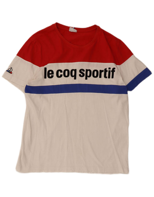 Le Coq Sportif - Camiseta gráfica para hombre, talla grande, color blanco