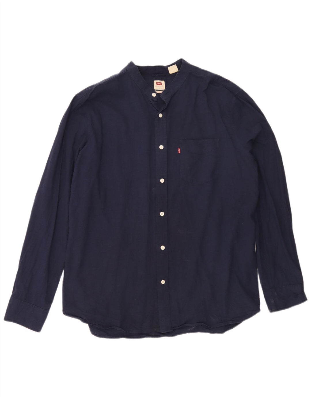 Camisa estándar Levi's para hombre de algodón azul marino grande