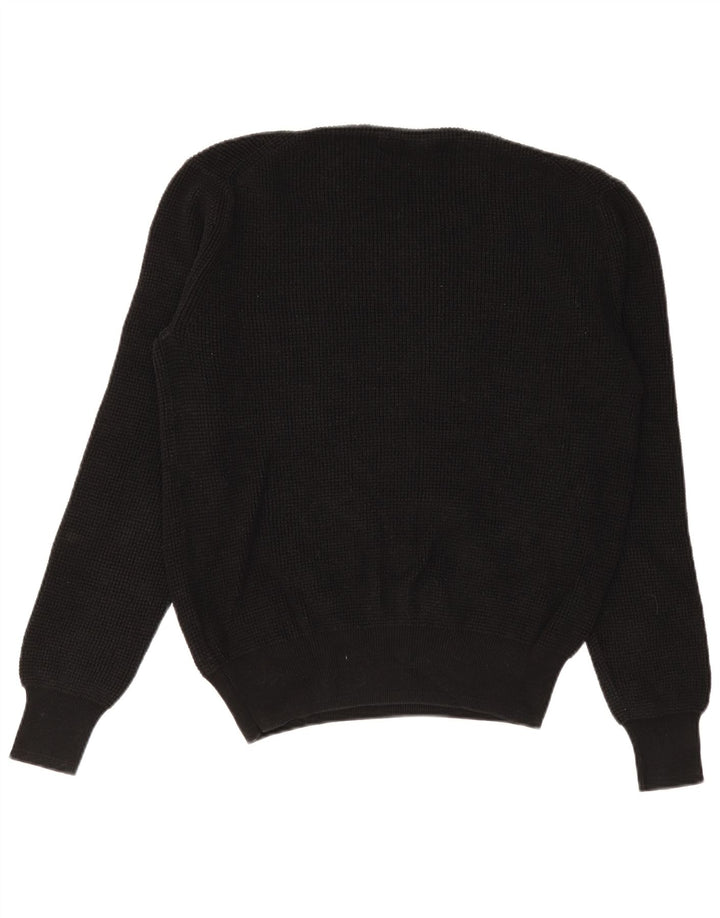 All Saints - Jersey de cuello redondo para hombre, talla grande, algodón negro