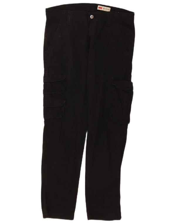 Wrangler Pantalones cargo cónicos regulares para hombre W32 L30 Algodón negro