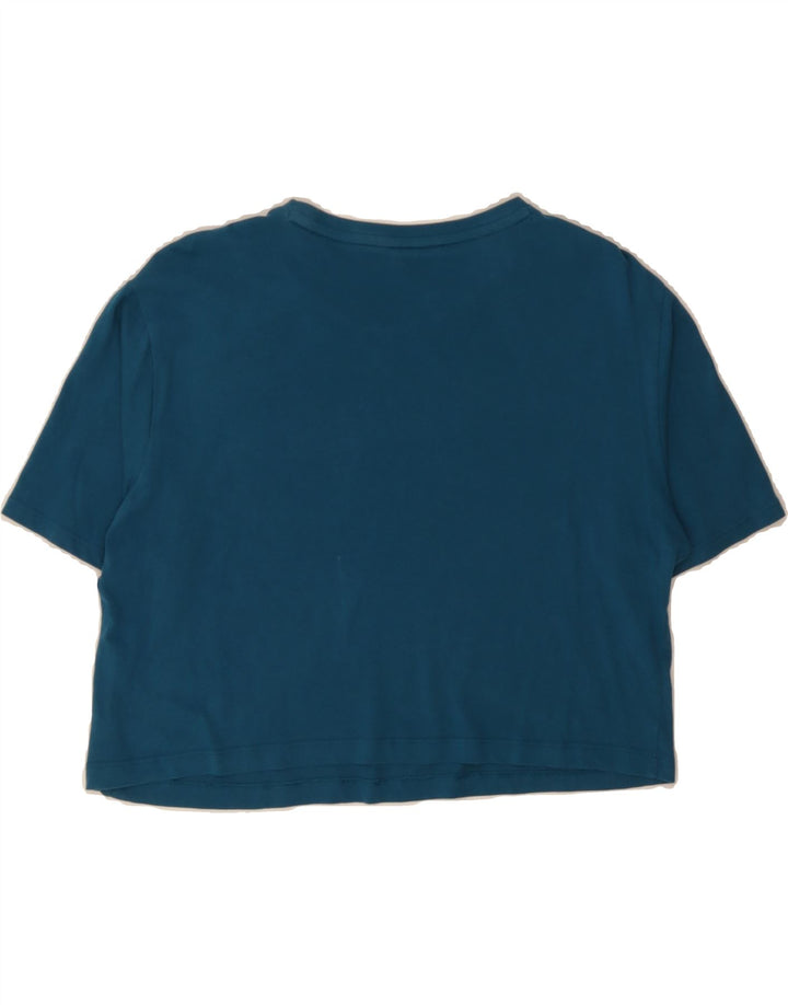 PUMA Womens Oversized Crop Graphic T-Shirt Top UK 10 Small  Blue Vintage Puma and Second-Hand Puma from Messina Hembry 